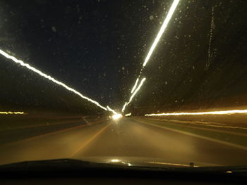 View of road at night