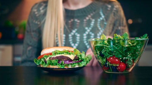 Close-up of food in bowl on table