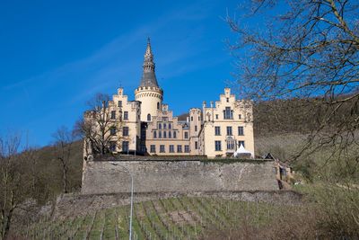 Low angle view of castle against sky