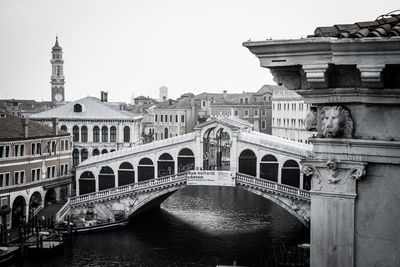 Arch bridge over river