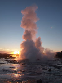 Smoke coming out from fire