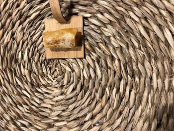 Full frame shot of wicker basket