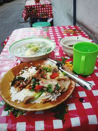Close-up of food in plate