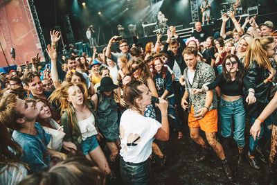 Group of people at concert