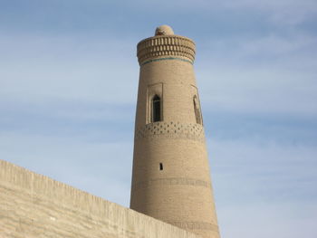 Low angle view of lighthouse against sky