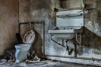 Interior of abandoned building