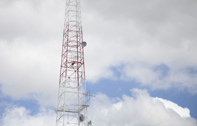 Communications tower in a city