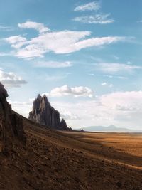 Scenic view of desert against sky