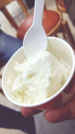 Close-up of ice cream in bowl