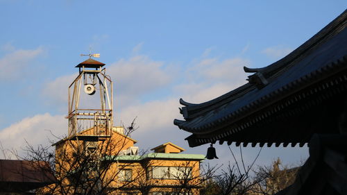 Low angle view of traditional building against sky