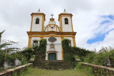 Low angle view of church against sky