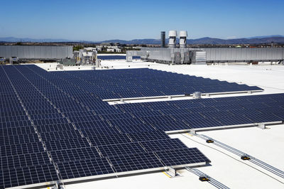 Solar panels at industry