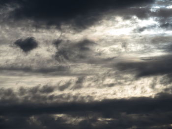 Low angle view of storm clouds in sky