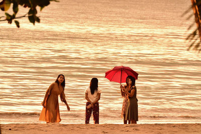 Group of people on beach