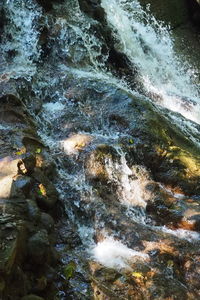 Scenic view of waterfall