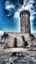 Low angle view of castle against sky