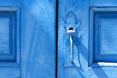 Full frame of old wooden door