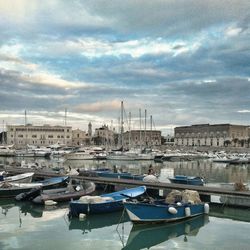 Boats in harbor