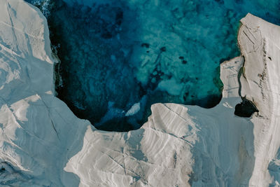 High angle view of beach