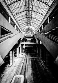 Train at railroad station platform