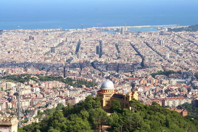 High angle view of cityscape