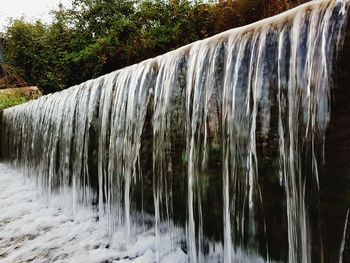 Scenic view of waterfall