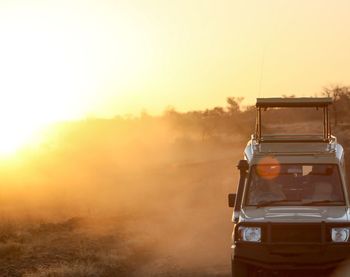 Off road vehicle in the savannah