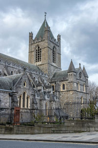 Exterior of historic building against sky