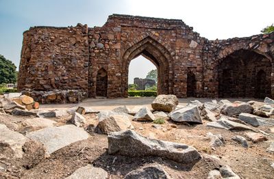 View of old ruins of safdarjung tomb 