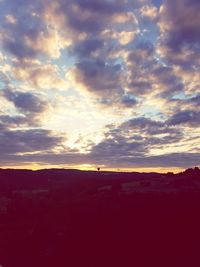 Scenic view of dramatic sky during sunset