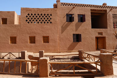 Exterior of building against clear sky