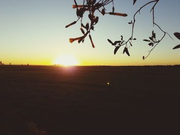 Scenic view of silhouette landscape against sky during sunset