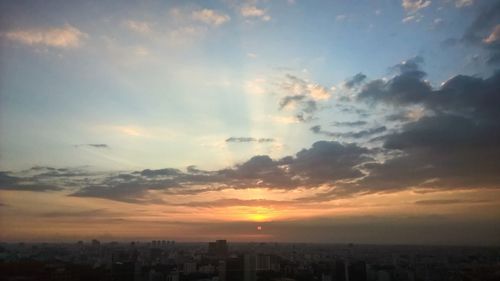 Cityscape at sunset