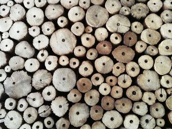 Full frame shot of firewood