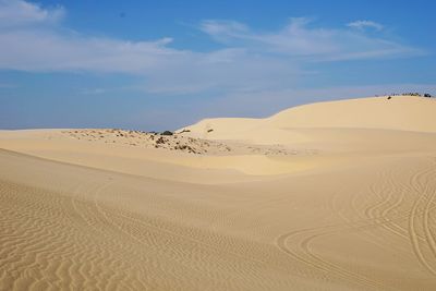 Scenic view of desert against sky
