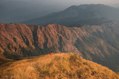 Scenic view of mountain range