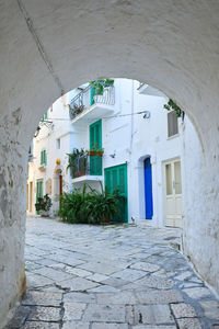 Alley amidst old building