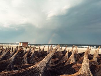 Panoramic view of sea against sky