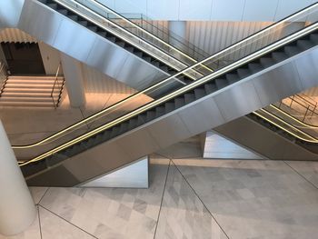 High angle view of staircase