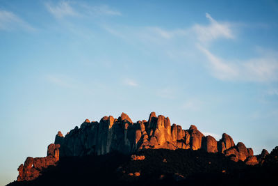 Rock formations against sky