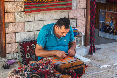Man working