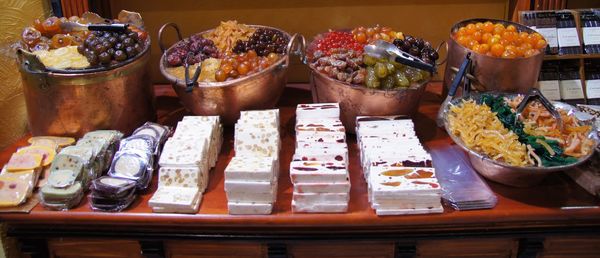 High angle view of food on table