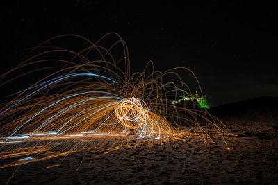 Light trails at night