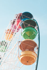 Low angle view of ferris wheel against sky