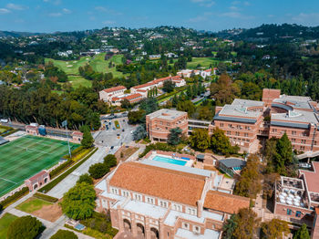 Aerial view of the football stadium at the university of california, los angeles