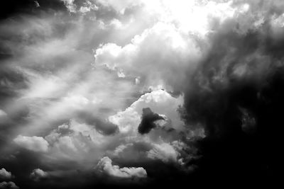 Low angle view of clouds in sky