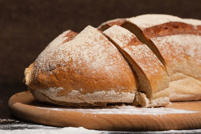 Close-up of bread on table