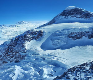 Snow covered mountain against sky