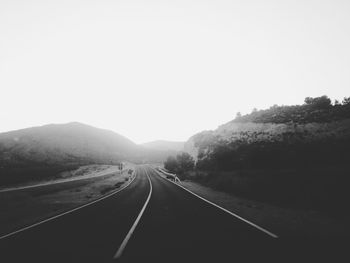 Road passing through landscape