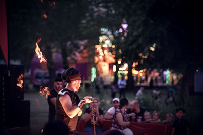 Group of people at music concert